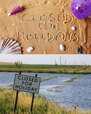 CLOSED FOR HOLIDAYS : CERRADO POR VACACIONES by muymia