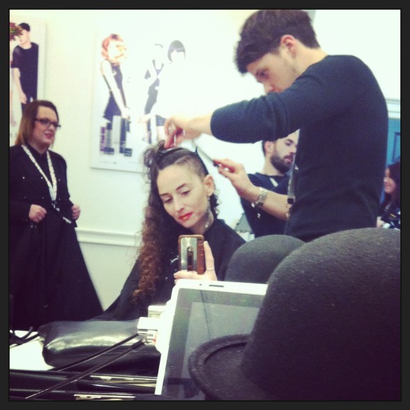 muymia in a Tony&Guy hair cut session